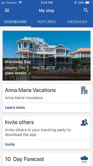 Anna Maria Vacations App for Android and Apple