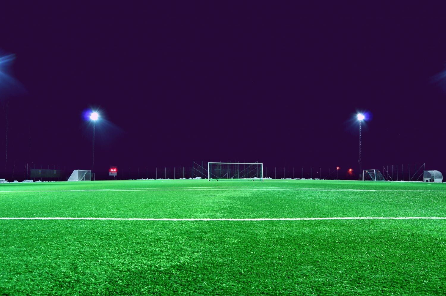 soccer field at night