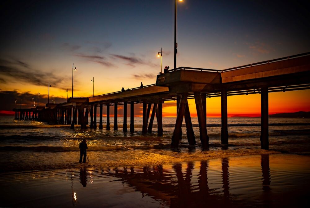 pier at sunset